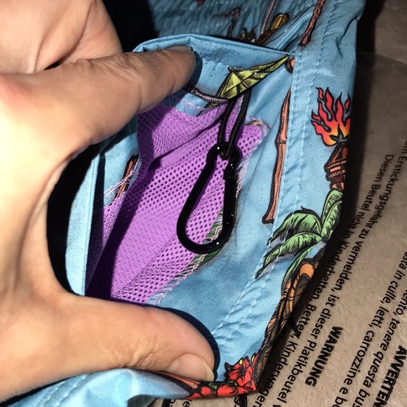 Psycho Tuna Blue Tint Size medium Tiki Cocktail Party swim trunks New - Picture 6 of 6